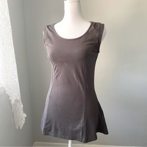 Tank Fit and Flare Top with Chiffon Inset Ladies XS